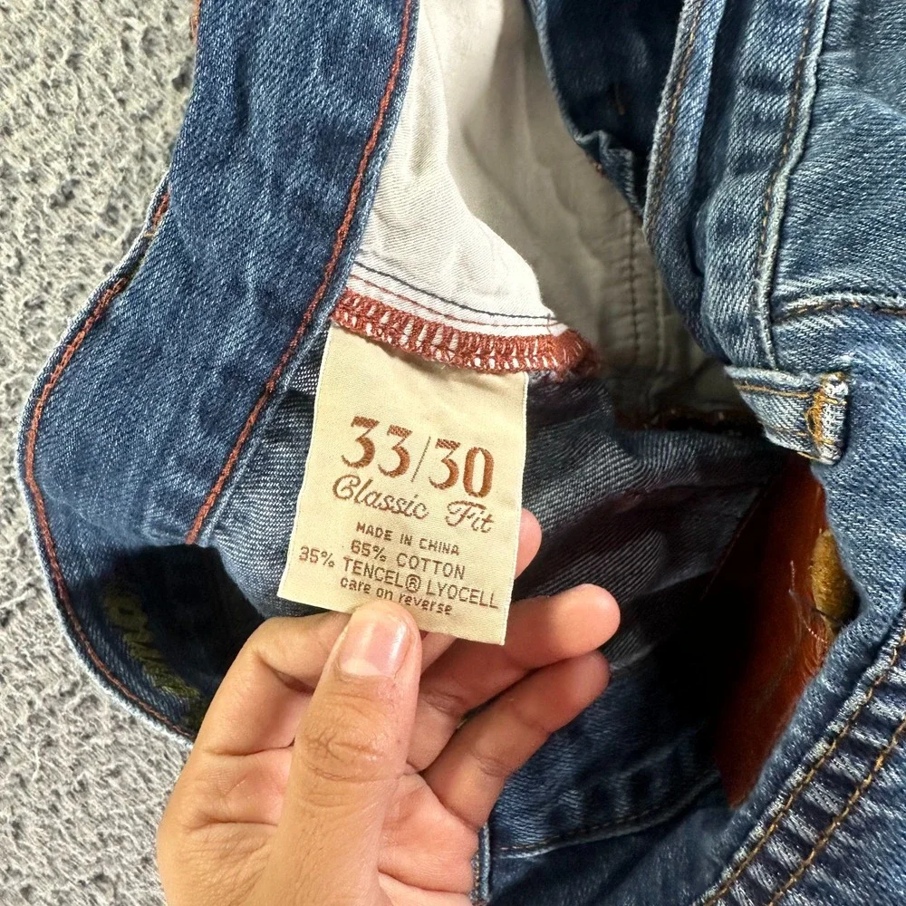 Tommy‎ Bahama Jeans Men's 33x30 Blue Cotton Denim Straight Classic Fit Workwear